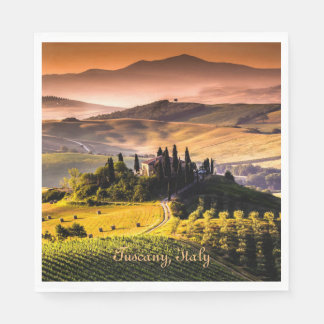 Toskana, Italien - Landschaftsbild Serviette