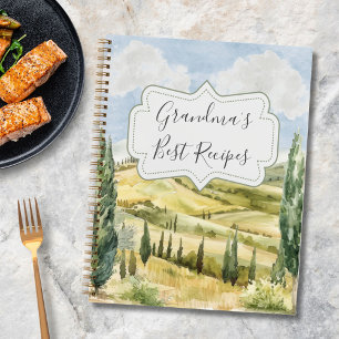 Toskana Italien Natur Personalisiertes Rezeptbuch Notizbuch