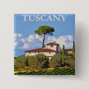 Toskana Italien Poster Button