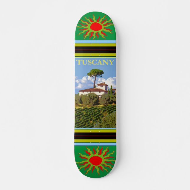 Toskana Italien Poster Skateboard (Vorne)