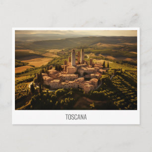Toskana, Italien, Postkarte