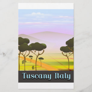 Toskana Italien Reisen Landschaft. Briefpapier