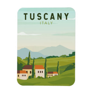 Toskana Italien Reisen Vintage Kunst Magnet