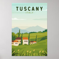 Toskana Italien Reisen Vintage Kunst