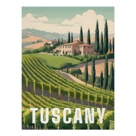 Toskana Italien Reiseplakat Poster