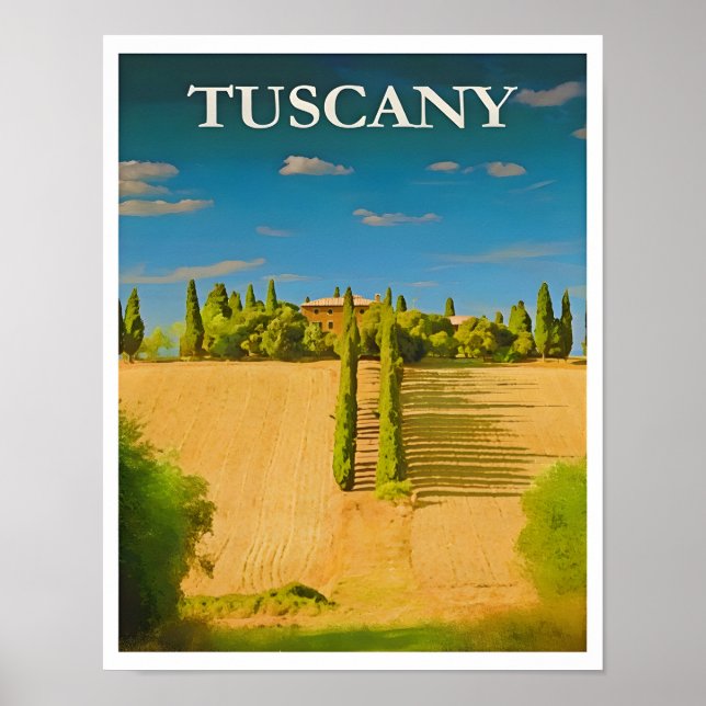 Toskana-Italien Reiseplakat Poster (Vorne)