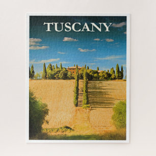Toskana, Italien Reiseplakat Puzzle