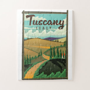 Toskana Italien Reiseplakat Puzzle