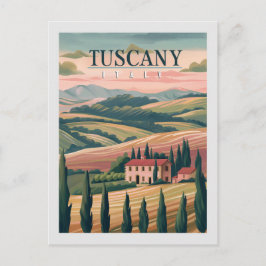 Toskana Italien Retro Reisen Postkarte