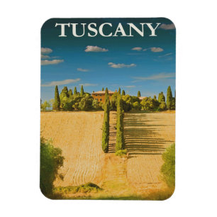 Toskana Italien Retro Vintage Travel Poster Magnet