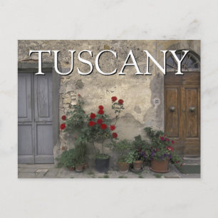 Toskana, Italien   Toskanische Tür   Alles Gute zu Postkarte