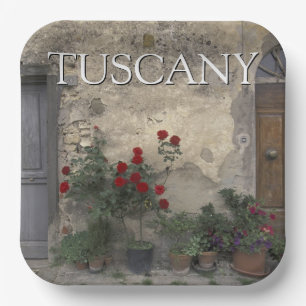 Toskana, Italien   Toskanische Türe Pappteller