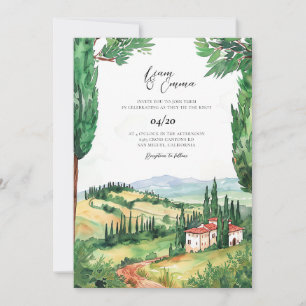 Toskana Italien Villa Wedding Zielort Einladung