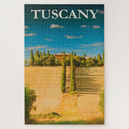 Toskana Italien Vintag Italienisches Reiseplakat Puzzle