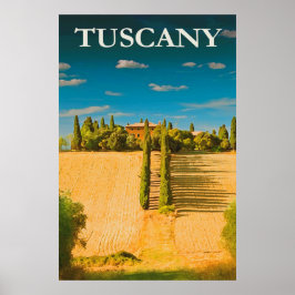 Toskana Italien Vintage Reise Poster