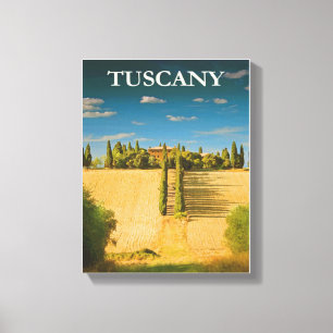 Toskana Italien Vintage Reiseposter Leinwanddruck