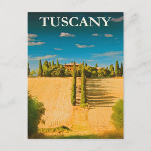 Toskana, Italien Vintage-Reisepostkarte Postkarte