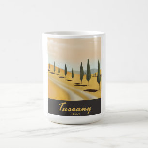 Toskana Italien Vintages Reiseplakat Kaffeetasse