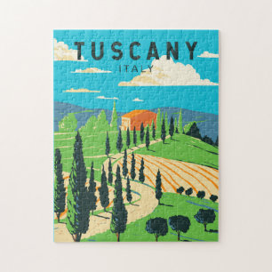 Toskana Italien Weinberg Reise Kunst Vintage Puzzle