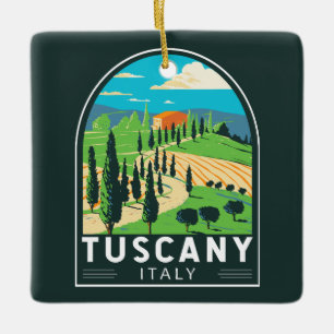 Toskana Italien Weinroute Mendrisiotto Vintag Keramikornament