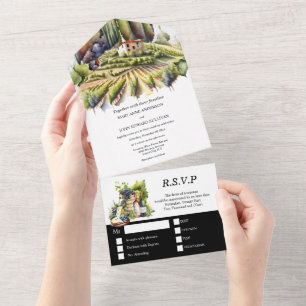 Toskana Italienische Toskana Villa Weinkeller und  All In One Einladung