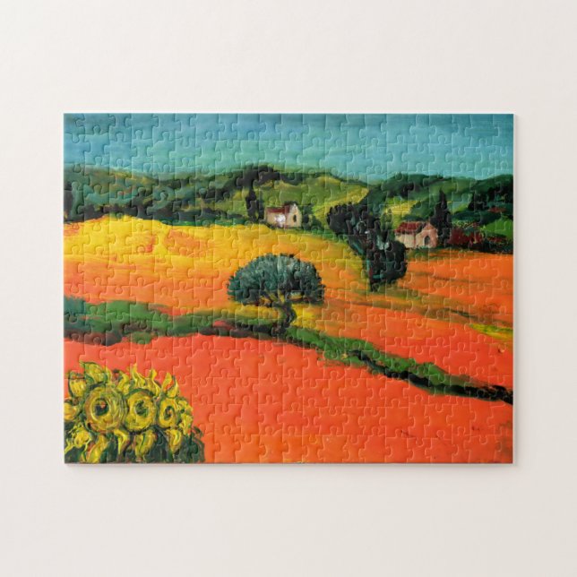 TOSKANA-LANDSCHAFT MIT SONNENBLUMEN PUZZLE (Horizontal)