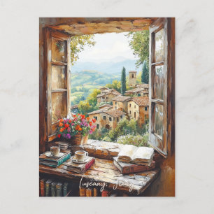 Toskana-Landschaftsmalerei   Italien Reise   Kunst Postkarte