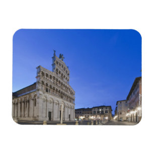 Toskana, Lucca, Piazza San Michele bei Morgendämm Magnet