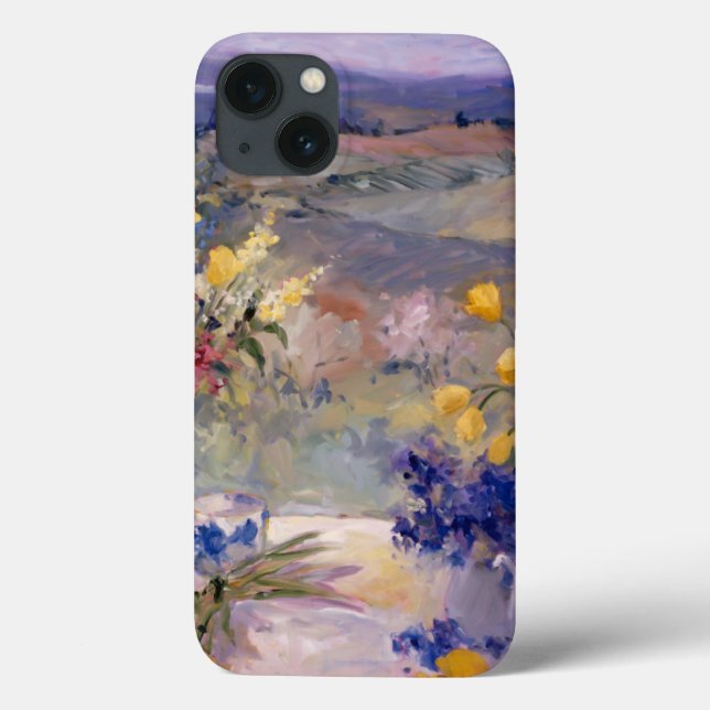 Toskana mit Blumen Case-Mate iPhone Hülle (Rückseite)