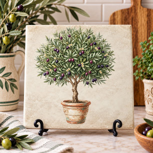 Toskana-Oliven-Topiary Mittelmeer Fliese