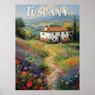 Toskana-Reiseplakat - Vintage-Italien-Szene Poster