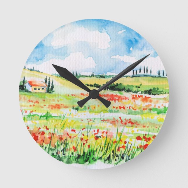 Toskana Runde Wanduhr (Vorderseite)