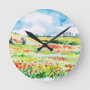 Toskana Runde Wanduhr