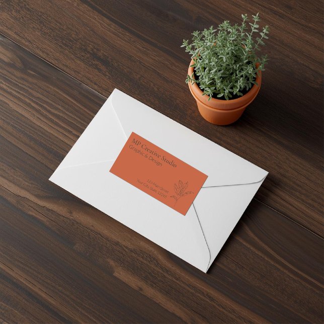 Toskana Rustic Elegance Adressaufkleber (Von Creator hochgeladen)