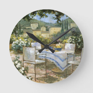 Toskana-Terrasse Runde Wanduhr