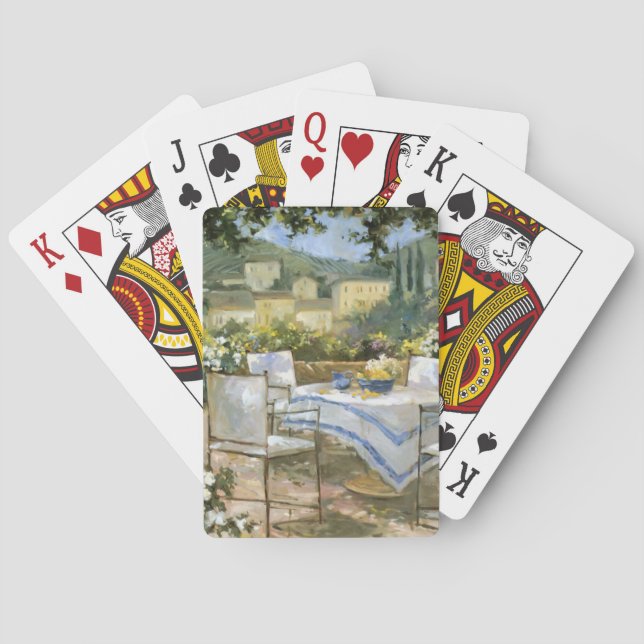 Toskana-Terrasse Spielkarten (Rückseite)