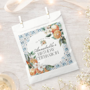 Toskana Tile Citrus Orange Geburtstagsparty Desser Geschenktütchen