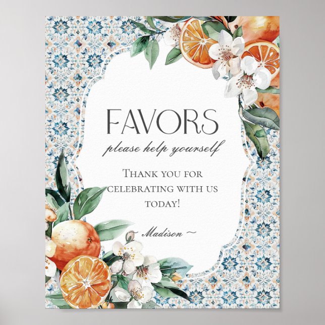 Toskana Tile Italienische Strandküste Favoriten Ze Poster (Vorne)