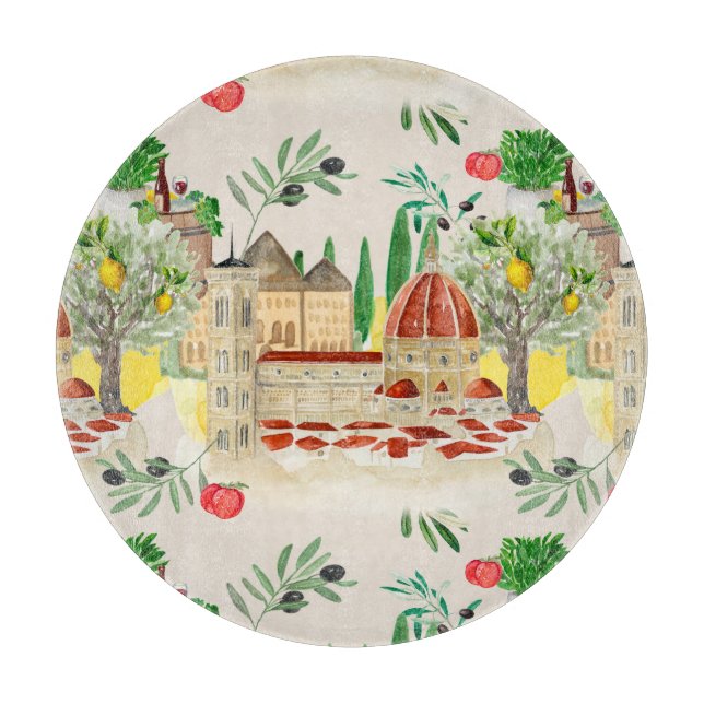 Toskana,Toskana,Italien,Oliven,Zitronen,Tomaten/Pa Schneidebrett (Vorderseite)