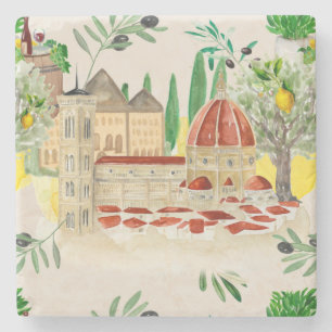 Toskana, Toskana, Italien, Oliven, Zitronen,    Zi Steinuntersetzer