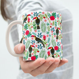 Toskana und farbenprächtige tropische Blume Kaffeetasse