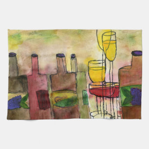 Toskana-Weincocktail-Barhandtuch aus Kunst Geschirrtuch