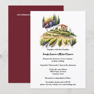 Toskanische Aquarellvilla Weinkeller Weinkeller It Einladung