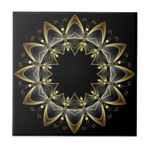 Toskanische Farben Gold/Schwarze Küche Backsplash  Fliese