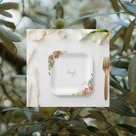 Toskanische Granatapfeldusche Pappteller