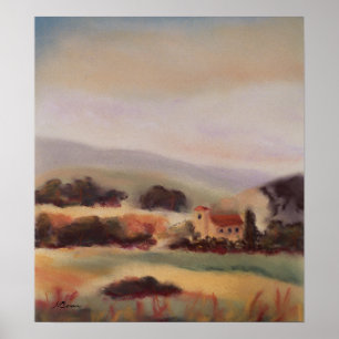 Toskanische Landschaft Poster