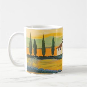 Toskanische Landschaft, privater Maler, Acrylmaler Kaffeetasse