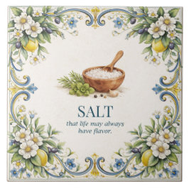 Toskanische Salz Küche Segen Mediterran Fliese