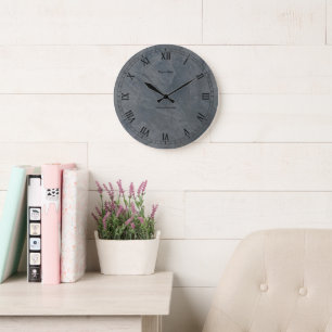 Toskanische Schieferstuckatur Schärfere Version Große Wanduhr