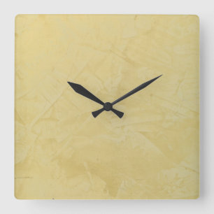 Toskanische Sonne Faux-Finish Quadratische Wanduhr